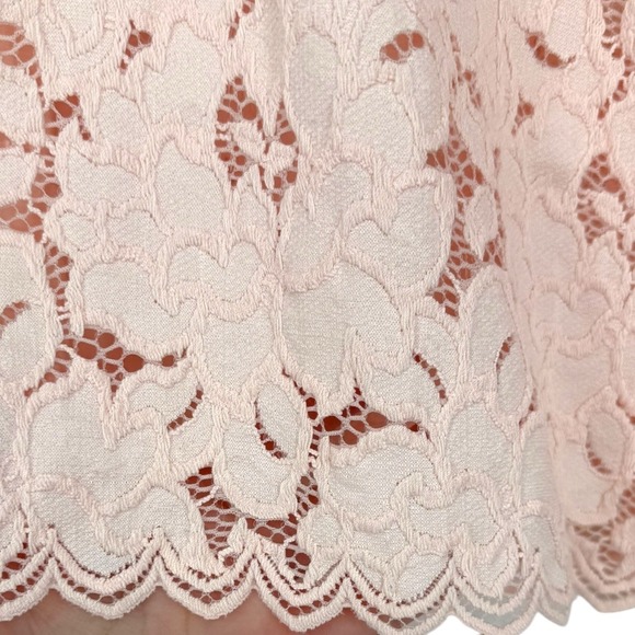 Free People Olivia Balloon Sleeve Floral Lace Blouse Top Pink‎ Boho Festival XS - Picture 12 of 16